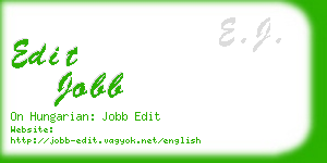 edit jobb business card